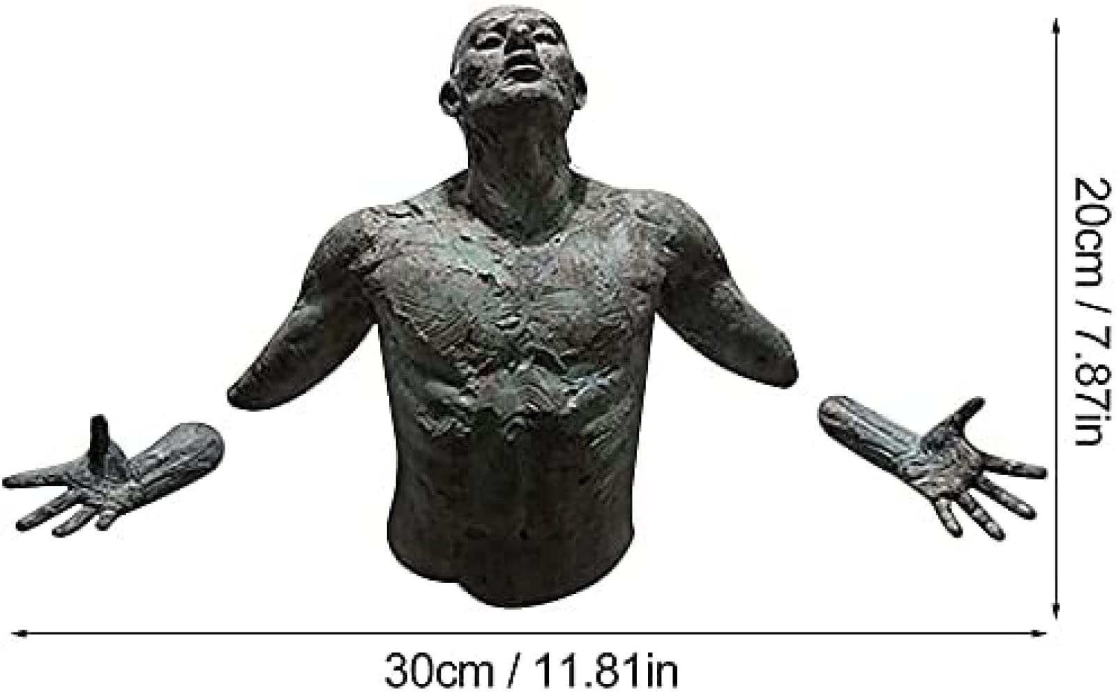 Amazon.co.jp: 有名な男の彫刻、壁ア​​ートブロンズ像のアンティーク